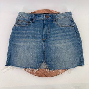 Urban Outfitters Jean Skirt Distressed Blue Denim Mini Pockets Size Small
